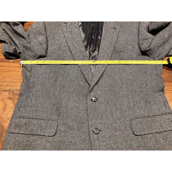 Jos. A. Bank 44L Mens Sports Coat Blazer Gray‎ Charcoal Wool Cashmere Italy - Picture 6 of 16